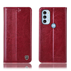 Handytasche Stand Schutzhülle Flip Leder Hülle H05P für Motorola Moto G71 5G Rot