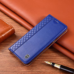 Handytasche Stand Schutzhülle Flip Leder Hülle H07P für Samsung Galaxy Note 10 Lite Blau
