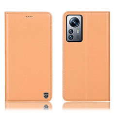Handytasche Stand Schutzhülle Flip Leder Hülle H07P für Xiaomi Mi 12S 5G Orange