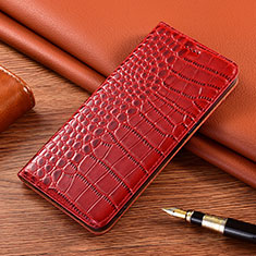 Handytasche Stand Schutzhülle Flip Leder Hülle H08P für Samsung Galaxy S21 Ultra 5G Rot
