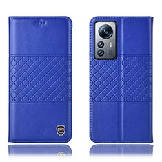 Handytasche Stand Schutzhülle Flip Leder Hülle H09P für Xiaomi Mi 12 5G Blau