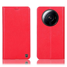 Handytasche Stand Schutzhülle Flip Leder Hülle H09P für Xiaomi Mi 12 Ultra 5G Rot