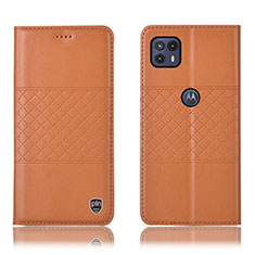 Handytasche Stand Schutzhülle Flip Leder Hülle H10P für Motorola Moto G50 5G Orange