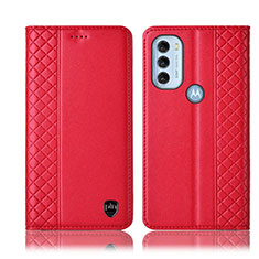 Handytasche Stand Schutzhülle Flip Leder Hülle H10P für Motorola Moto G71 5G Rot