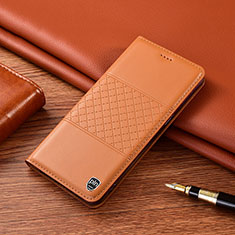 Handytasche Stand Schutzhülle Flip Leder Hülle H10P für Samsung Galaxy Note 10 5G Orange