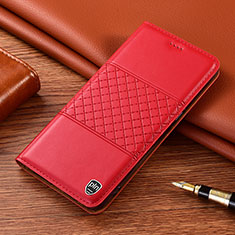 Handytasche Stand Schutzhülle Flip Leder Hülle H10P für Samsung Galaxy S21 Ultra 5G Rot