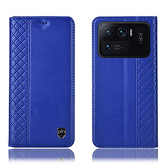 Handytasche Stand Schutzhülle Flip Leder Hülle H10P für Xiaomi Mi 11 Ultra 5G Blau