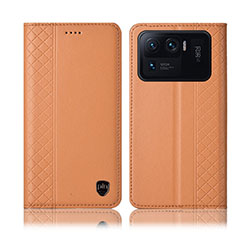 Handytasche Stand Schutzhülle Flip Leder Hülle H10P für Xiaomi Mi 11 Ultra 5G Orange
