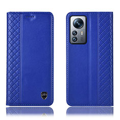 Handytasche Stand Schutzhülle Flip Leder Hülle H10P für Xiaomi Mi 12 5G Blau