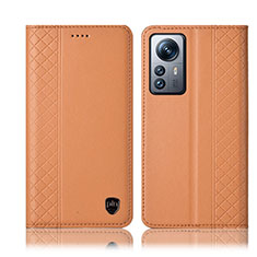 Handytasche Stand Schutzhülle Flip Leder Hülle H10P für Xiaomi Mi 12 5G Orange