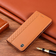 Handytasche Stand Schutzhülle Flip Leder Hülle H10P für Xiaomi Mi Note 10 Lite Orange