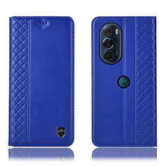Handytasche Stand Schutzhülle Flip Leder Hülle H11P für Motorola Moto Edge X30 5G Blau