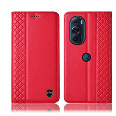 Handytasche Stand Schutzhülle Flip Leder Hülle H11P für Motorola Moto Edge X30 5G Rot