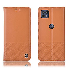 Handytasche Stand Schutzhülle Flip Leder Hülle H11P für Motorola Moto G50 5G Orange