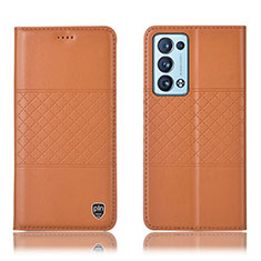 Handytasche Stand Schutzhülle Flip Leder Hülle H11P für Oppo Reno6 Pro+ Plus 5G Orange