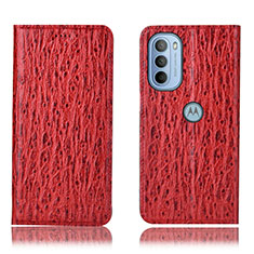 Handytasche Stand Schutzhülle Flip Leder Hülle H15P für Motorola Moto G31 Rot