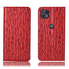 Handytasche Stand Schutzhülle Flip Leder Hülle H15P für Motorola Moto G50 5G Rot