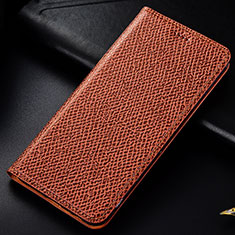 Handytasche Stand Schutzhülle Flip Leder Hülle H15P für Samsung Galaxy A10 Braun