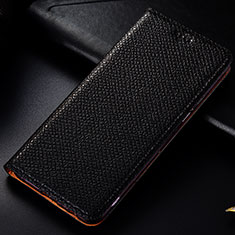 Handytasche Stand Schutzhülle Flip Leder Hülle H15P für Samsung Galaxy A11 Schwarz
