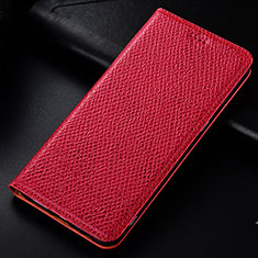 Handytasche Stand Schutzhülle Flip Leder Hülle H15P für Samsung Galaxy A6 Plus (2018) Rot