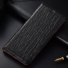 Handytasche Stand Schutzhülle Flip Leder Hülle H15P für Samsung Galaxy Note 10 Lite Schwarz