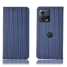Handytasche Stand Schutzhülle Flip Leder Hülle H16P für Motorola Moto Edge S30 Pro 5G Blau