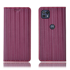 Handytasche Stand Schutzhülle Flip Leder Hülle H18P für Motorola Moto G50 5G Violett