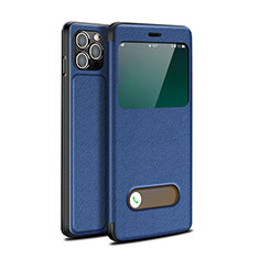 Handytasche Stand Schutzhülle Flip Leder Hülle H19 für Apple iPhone 13 Pro Blau