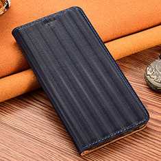 Handytasche Stand Schutzhülle Flip Leder Hülle H19P für Samsung Galaxy A01 Core Blau