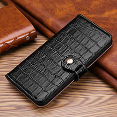 Handytasche Stand Schutzhülle Flip Leder Hülle H21 für Apple iPhone 15 Pro Schwarz