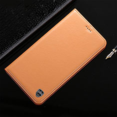 Handytasche Stand Schutzhülle Flip Leder Hülle H21P für Samsung Galaxy A90 5G Orange