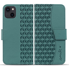 Handytasche Stand Schutzhülle Flip Leder Hülle HF1 für Apple iPhone 14 Grün