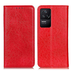 Handytasche Stand Schutzhülle Flip Leder Hülle K01Z für Xiaomi Poco F4 5G Rot