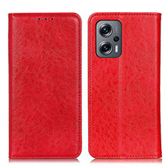 Handytasche Stand Schutzhülle Flip Leder Hülle K01Z für Xiaomi Redmi Note 11T Pro+ Plus 5G Rot