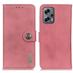 Handytasche Stand Schutzhülle Flip Leder Hülle K02Z für Xiaomi Redmi Note 11T Pro 5G Rosa