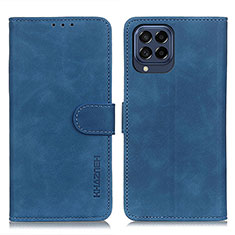 Handytasche Stand Schutzhülle Flip Leder Hülle K03Z für Samsung Galaxy M53 5G Blau