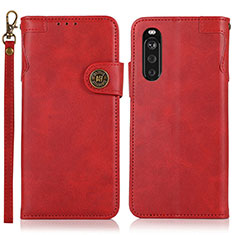 Handytasche Stand Schutzhülle Flip Leder Hülle K03Z für Sony Xperia 10 III Rot