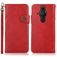 Handytasche Stand Schutzhülle Flip Leder Hülle K03Z für Sony Xperia PRO-I Rot
