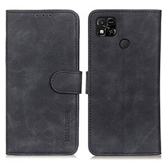 Handytasche Stand Schutzhülle Flip Leder Hülle K03Z für Xiaomi Redmi 9C Schwarz