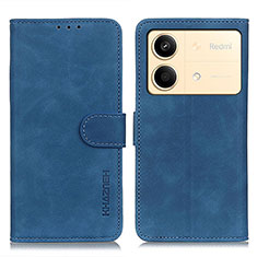 Handytasche Stand Schutzhülle Flip Leder Hülle K03Z für Xiaomi Redmi Note 13R Pro 5G Blau
