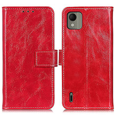 Handytasche Stand Schutzhülle Flip Leder Hülle K04Z für Nokia C110 Rot