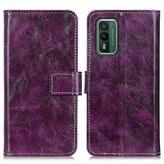 Handytasche Stand Schutzhülle Flip Leder Hülle K04Z für Nokia XR21 Violett
