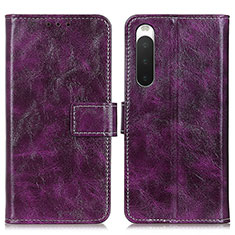 Handytasche Stand Schutzhülle Flip Leder Hülle K04Z für Sony Xperia 10 V Violett