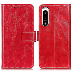 Handytasche Stand Schutzhülle Flip Leder Hülle K04Z für Sony Xperia 5 IV Rot