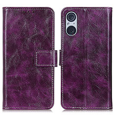 Handytasche Stand Schutzhülle Flip Leder Hülle K04Z für Sony Xperia 5 V Violett