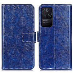 Handytasche Stand Schutzhülle Flip Leder Hülle K04Z für Xiaomi Poco F4 5G Blau