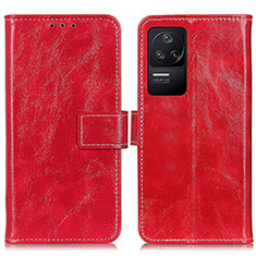 Handytasche Stand Schutzhülle Flip Leder Hülle K04Z für Xiaomi Poco F4 5G Rot