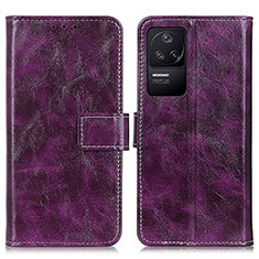 Handytasche Stand Schutzhülle Flip Leder Hülle K04Z für Xiaomi Poco F4 5G Violett