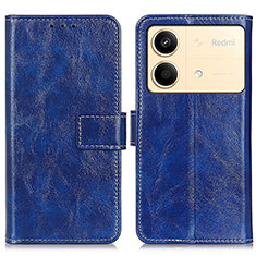 Handytasche Stand Schutzhülle Flip Leder Hülle K04Z für Xiaomi Redmi Note 13R Pro 5G Blau