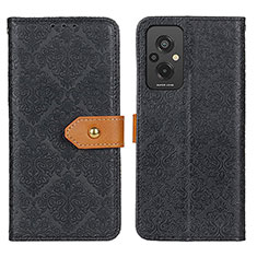 Handytasche Stand Schutzhülle Flip Leder Hülle K05Z für Xiaomi Redmi 11 Prime 4G Schwarz